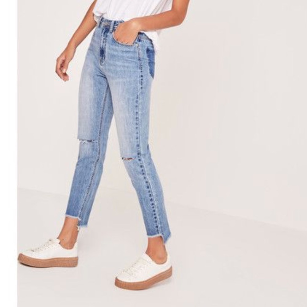 Misguided Riot high rise mom jeans NWT